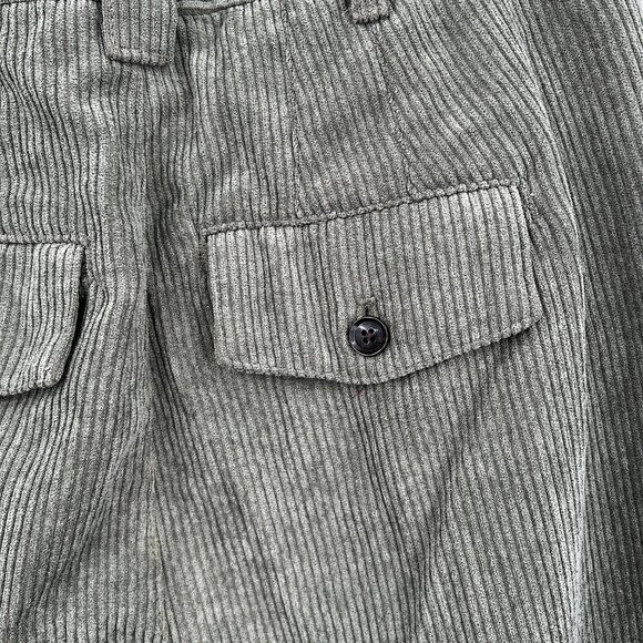 Madewell Curvy Corduroy High Rise waist Tapered Pant olive green boho neutral 00 - Picture 9 of 15